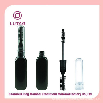 Double-edged black cosmetic jars plastic mascara packaging